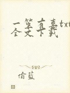一笙有喜txt全文下载