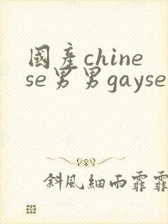 国产chinese男男gaysex