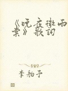 《晚夜微雨问海棠》歌词