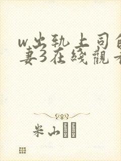 w出轨上司的人妻3在线观看