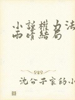 小说权力法则张雨晴结局