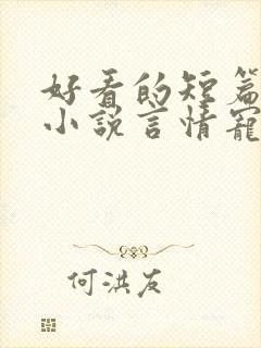 好看的短篇完结小说言情宠文