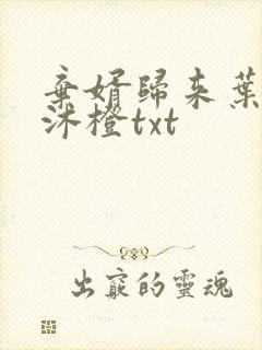 弃婿归来叶凡秋沐橙txt