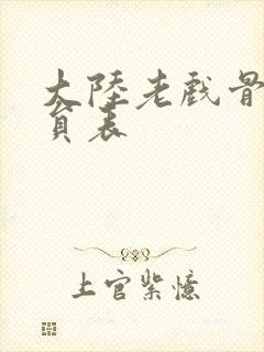 大陆老戏骨男演员表