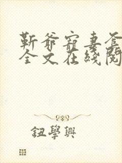 靳爷宠妻套路多全文在线阅读