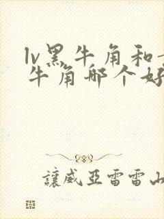 lv黑牛角和黄牛角哪个好看