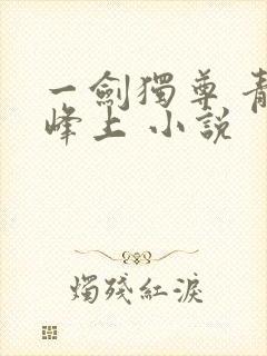 一剑独尊 青鸾峰上 小说