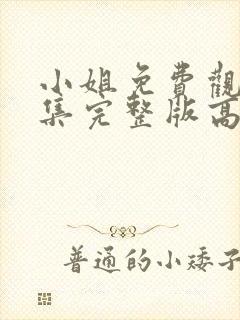 小姐免费观看全集完整版高清电影