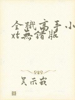 全职高手小说txt无错版封面