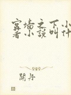 宫墙之下小说原著小说叫什么名字封面
