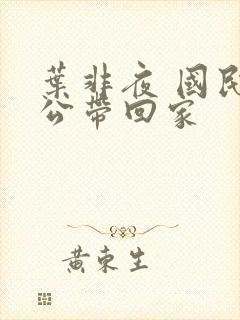 叶非夜 国民老公带回家