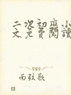 二次初恋小说全文免费阅读