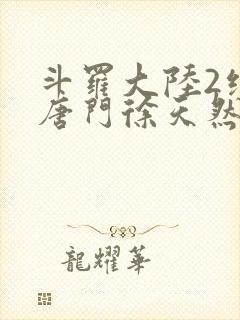 斗罗大陆2绝世唐门徐天然封面