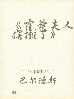 《霍爷夫人又去摆摊了》