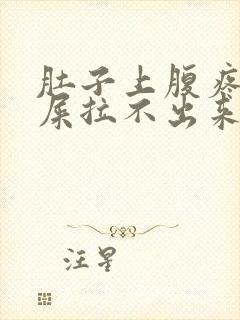 肚子上腹疼想拉屎拉不出来怎么回事