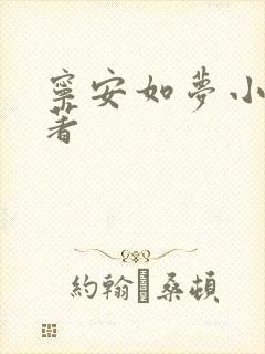 宁安如梦小说原著
