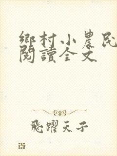 乡村小农民免费阅读全文封面