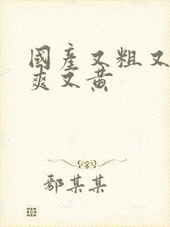 国产又粗又色又爽又黄封面