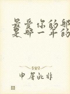 最爱你的那十年是哪一年的小说