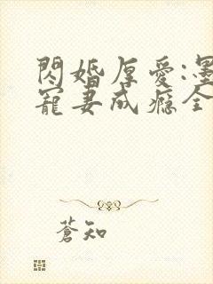 闪婚厚爱:墨少宠妻成瘾全本封面