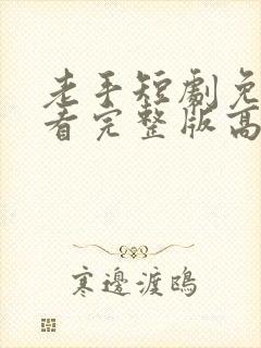 老手短剧免费观看完整版高清