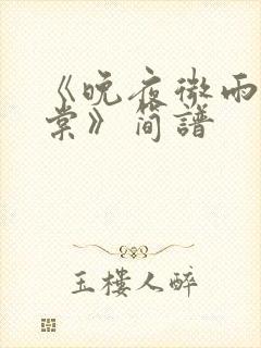 《晚夜微雨问海棠》简谱