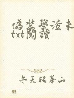 伪装学渣未删减txt阅读