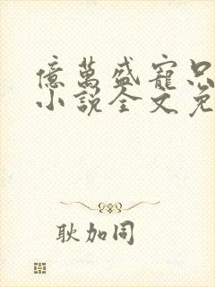 亿万盛宠只为你小说全文免费阅读