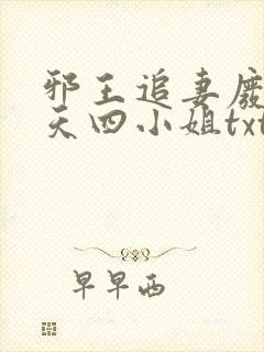 邪王追妻废材逆天四小姐txt