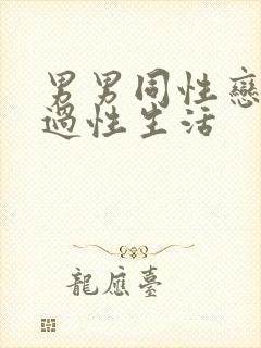 男男同性恋怎么过性生活