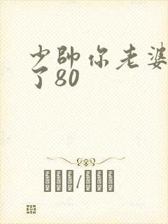少帅你老婆又跑了80