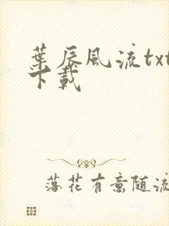 叶辰风流txt下载封面