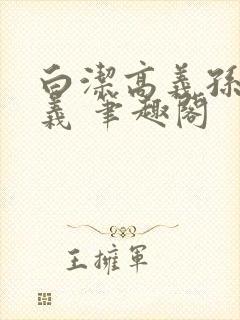 白洁高义孙倩高义 笔趣阁封面