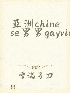 亚洲chinese男男gayvideo