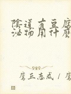 阴道有豆腐渣分泌物用什么药