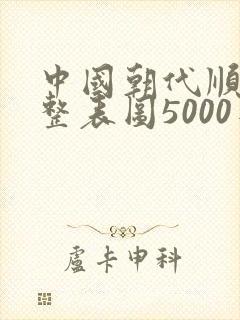 中国朝代顺序完整表图5000年历史顺序时