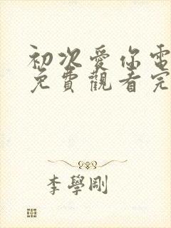 初次爱你电视剧免费观看完整版国语高清封面