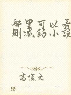 哪里可以看到无删减的小说