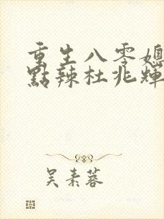 重生八零媳妇有点辣杜兆辉的结局