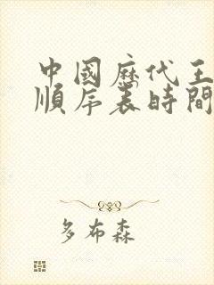 中国历代王朝的顺序表时间封面