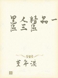 黑人精品一区二区三区封面