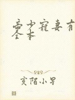 帝少宠妻有点甜全本