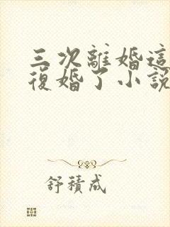 三次离婚这次不复婚了小说