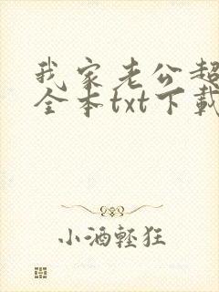 我家老公超宠哒全本txt下载