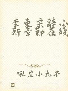 李东宋辞小说最新章节在线阅读