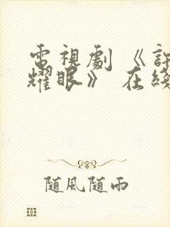 电视剧 《许我耀眼》 在线观看