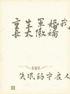 重生军婚我家首长太傲娇封面