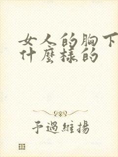 女人的胸下垂是什么样的