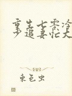 重生七零冷面军少追妻忙大结局