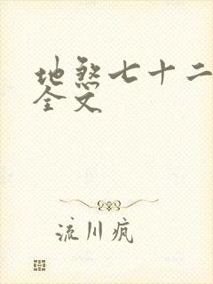 地煞七十二变 全文封面